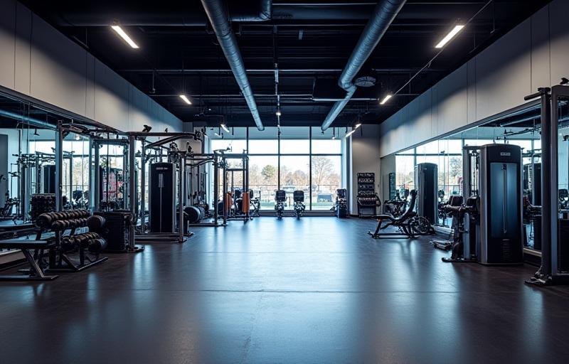 Gym or fitness area within the sports complex