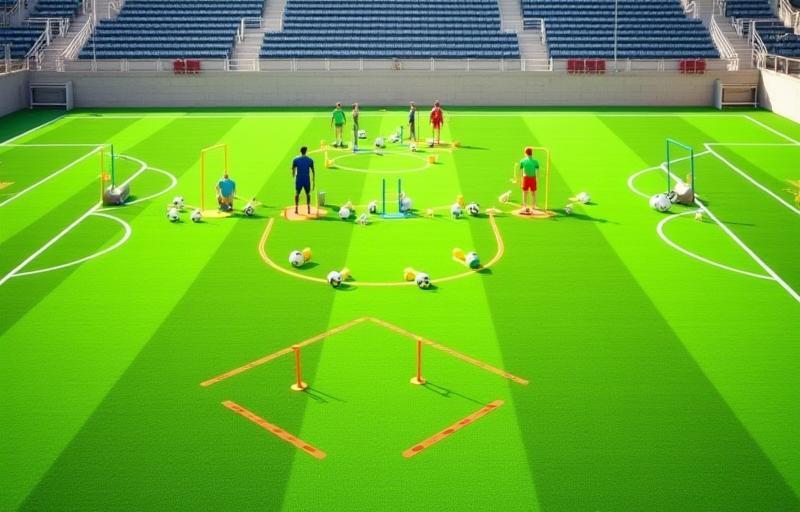 Dedicated training area with equipment at a sports facility