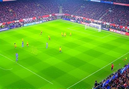 Aerial view of a football tournament in progress